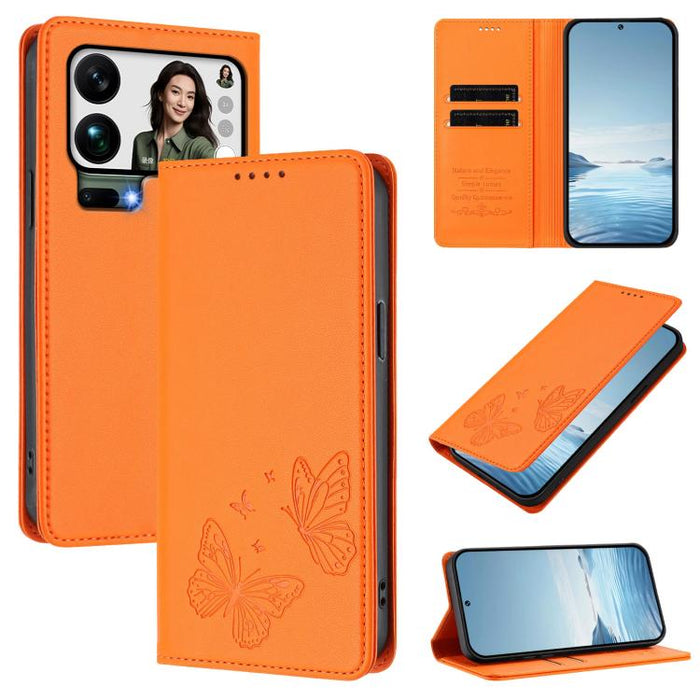 Funda para teléfono de cuero vegano con fuerte imán doble en forma de mariposa y protección RFID, For Xiaomi Poco X8 Pro 5G / Redmi Turbo 5 5G, For Xiaomi 17 Ultra, For Xiaomi Poco F8 Ultra 5G / Redmi K90 Pro Max, For Xiaomi Poco F8 Pro 5G / Redmi K90 ...