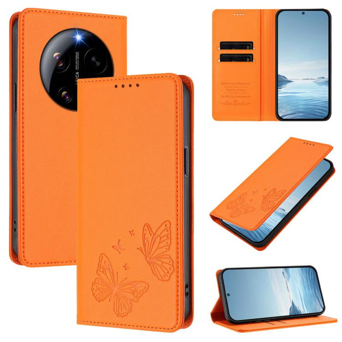 Funda para teléfono de cuero vegano con fuerte imán doble en forma de mariposa y protección RFID, For Xiaomi Poco X8 Pro 5G / Redmi Turbo 5 5G, For Xiaomi 17 Ultra, For Xiaomi Poco F8 Ultra 5G / Redmi K90 Pro Max, For Xiaomi Poco F8 Pro 5G / Redmi K90 ...