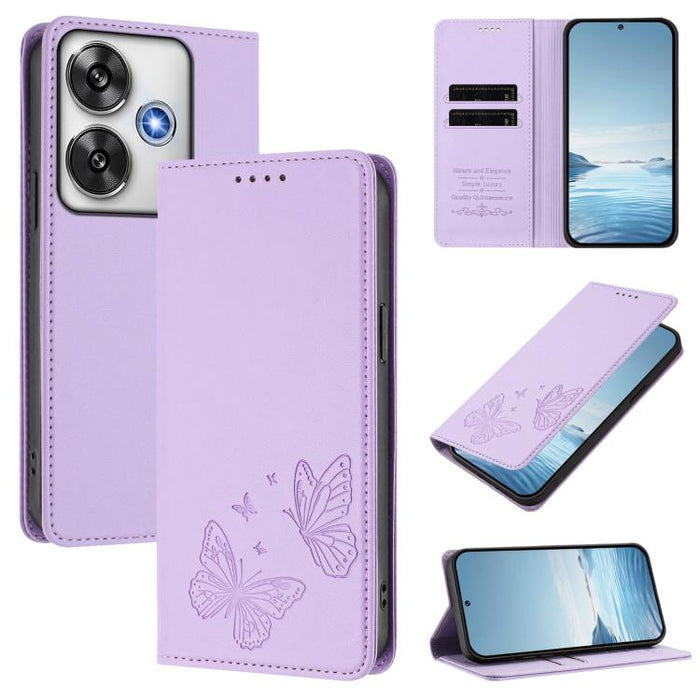 Funda para teléfono de cuero vegano con fuerte imán doble en forma de mariposa y protección RFID, For Xiaomi Poco X7 Pro 5G, For Xiaomi Poco M7 Pro 5G / Redmi Note 14 5G, For Xiaomi 15 Pro, For Xiaomi 15, For Xiaomi 14T Pro, For Xiaomi 14T             ...