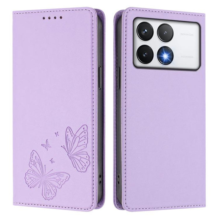 Funda para teléfono de cuero vegano con fuerte imán doble en forma de mariposa y protección RFID, For Xiaomi Poco X6 Pro, For Xiaomi 14 Ultra, For Xiaomi 14 Pro, For Xiaomi 14, For Xiaomi 13T / 13T Pro / Redmi K60 Ultra, For Xiaomi 13 Ultra            ...