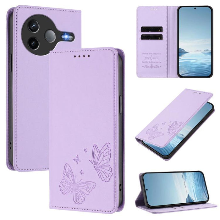 Funda para teléfono de cuero vegano con fuerte imán doble en forma de mariposa y protección RFID, For Xiaomi 15T Pro 5G, For Xiaomi 15T 5G, For Xiaomi 15S Pro, For Xiaomi Poco F7 / Redmi Turbo 4 Pro, For Xiaomi Poco F7 Ultra / Redmi K80 Pro            ...