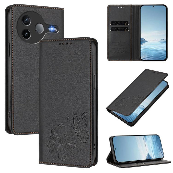 Funda para teléfono de cuero vegano con fuerte imán doble en forma de mariposa y protección RFID, For Xiaomi 15T Pro 5G, For Xiaomi 15T 5G, For Xiaomi 15S Pro, For Xiaomi Poco F7 / Redmi Turbo 4 Pro, For Xiaomi Poco F7 Ultra / Redmi K80 Pro            ...