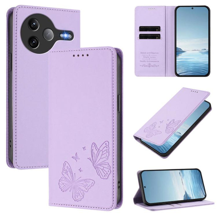 Funda para teléfono de cuero vegano con fuerte imán doble en forma de mariposa y protección RFID, For Xiaomi 15T Pro 5G, For Xiaomi 15T 5G, For Xiaomi 15S Pro, For Xiaomi Poco F7 / Redmi Turbo 4 Pro, For Xiaomi Poco F7 Ultra / Redmi K80 Pro            ...