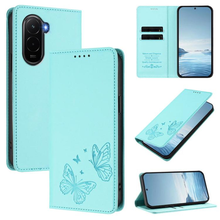 Funda para teléfono de cuero vegano con fuerte imán doble en forma de mariposa y protección RFID, For Xiaomi Poco X8 Pro 5G / Redmi Turbo 5 5G, For Xiaomi 17 Ultra, For Xiaomi Poco F8 Ultra 5G / Redmi K90 Pro Max, For Xiaomi Poco F8 Pro 5G / Redmi K90 ...
