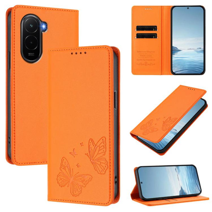 Funda para teléfono de cuero vegano con fuerte imán doble en forma de mariposa y protección RFID, For Xiaomi Poco X8 Pro 5G / Redmi Turbo 5 5G, For Xiaomi 17 Ultra, For Xiaomi Poco F8 Ultra 5G / Redmi K90 Pro Max, For Xiaomi Poco F8 Pro 5G / Redmi K90 ...