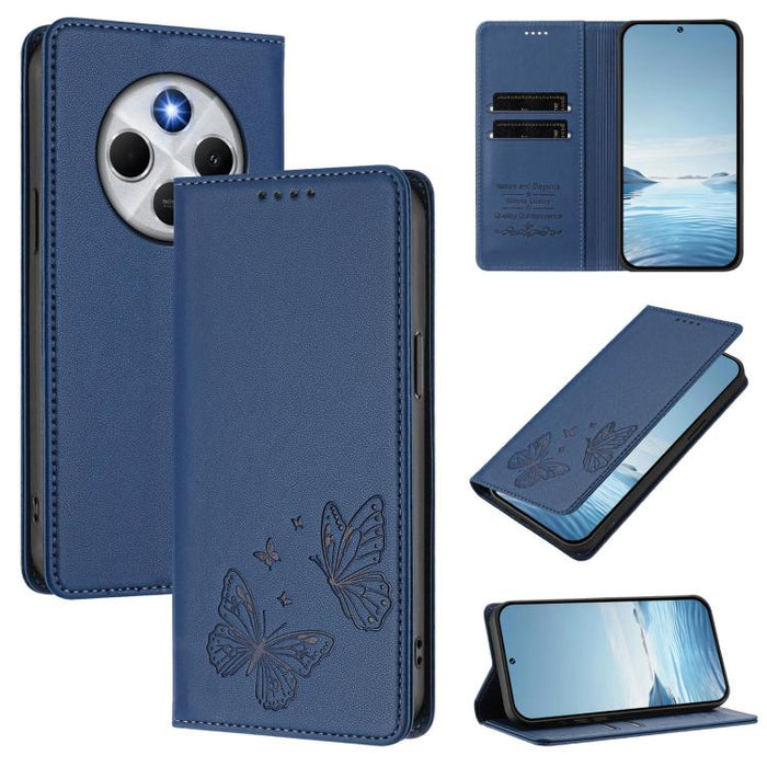 Funda para teléfono de cuero vegano con fuerte imán doble en forma de mariposa y protección RFID, For Xiaomi 15T Pro 5G, For Xiaomi 15T 5G, For Xiaomi 15S Pro, For Xiaomi Poco F7 / Redmi Turbo 4 Pro, For Xiaomi Poco F7 Ultra / Redmi K80 Pro            ...