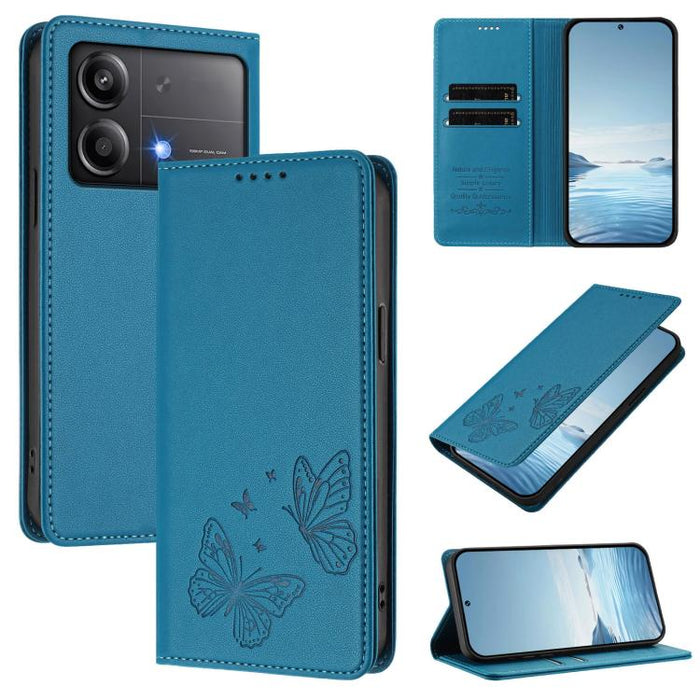 Funda para teléfono de cuero vegano con fuerte imán doble en forma de mariposa y protección RFID, For Xiaomi Poco X6 Pro, For Xiaomi 14 Ultra, For Xiaomi 14 Pro, For Xiaomi 14, For Xiaomi 13T / 13T Pro / Redmi K60 Ultra, For Xiaomi 13 Ultra            ...