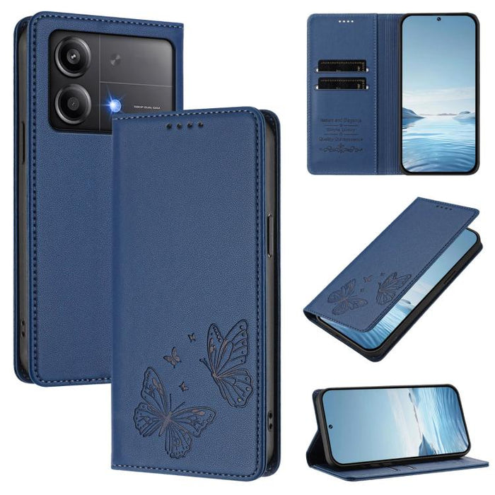 Funda para teléfono de cuero vegano con fuerte imán doble en forma de mariposa y protección RFID, For Xiaomi Poco X6 Pro, For Xiaomi 14 Ultra, For Xiaomi 14 Pro, For Xiaomi 14, For Xiaomi 13T / 13T Pro / Redmi K60 Ultra, For Xiaomi 13 Ultra            ...
