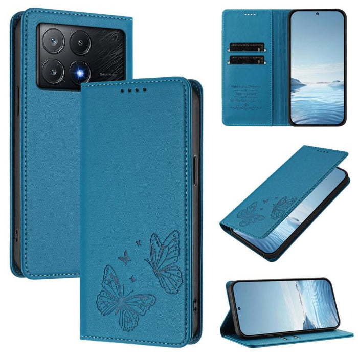 Funda para teléfono de cuero vegano con fuerte imán doble en forma de mariposa y protección RFID, For Xiaomi Poco X6 Pro, For Xiaomi 14 Ultra, For Xiaomi 14 Pro, For Xiaomi 14, For Xiaomi 13T / 13T Pro / Redmi K60 Ultra, For Xiaomi 13 Ultra            ...