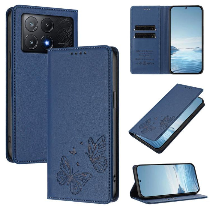 Funda para teléfono de cuero vegano con fuerte imán doble en forma de mariposa y protección RFID, For Xiaomi Poco X6 Pro, For Xiaomi 14 Ultra, For Xiaomi 14 Pro, For Xiaomi 14, For Xiaomi 13T / 13T Pro / Redmi K60 Ultra, For Xiaomi 13 Ultra            ...