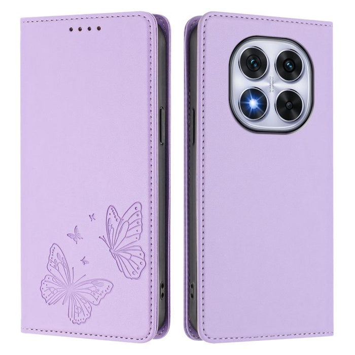 Funda para teléfono de cuero vegano con fuerte imán doble en forma de mariposa y protección RFID, For Xiaomi Poco X7 Pro 5G, For Xiaomi Poco M7 Pro 5G / Redmi Note 14 5G, For Xiaomi 15 Pro, For Xiaomi 15, For Xiaomi 14T Pro, For Xiaomi 14T             ...