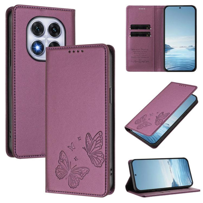 Funda para teléfono de cuero vegano con fuerte imán doble en forma de mariposa y protección RFID, For Xiaomi 15T Pro 5G, For Xiaomi 15T 5G, For Xiaomi 15S Pro, For Xiaomi Poco F7 / Redmi Turbo 4 Pro, For Xiaomi Poco F7 Ultra / Redmi K80 Pro            ...