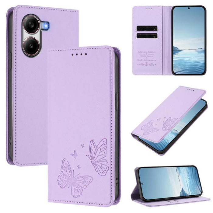 Funda para teléfono de cuero vegano con fuerte imán doble en forma de mariposa y protección RFID, For Xiaomi Poco X7 Pro 5G, For Xiaomi Poco M7 Pro 5G / Redmi Note 14 5G, For Xiaomi 15 Pro, For Xiaomi 15, For Xiaomi 14T Pro, For Xiaomi 14T             ...