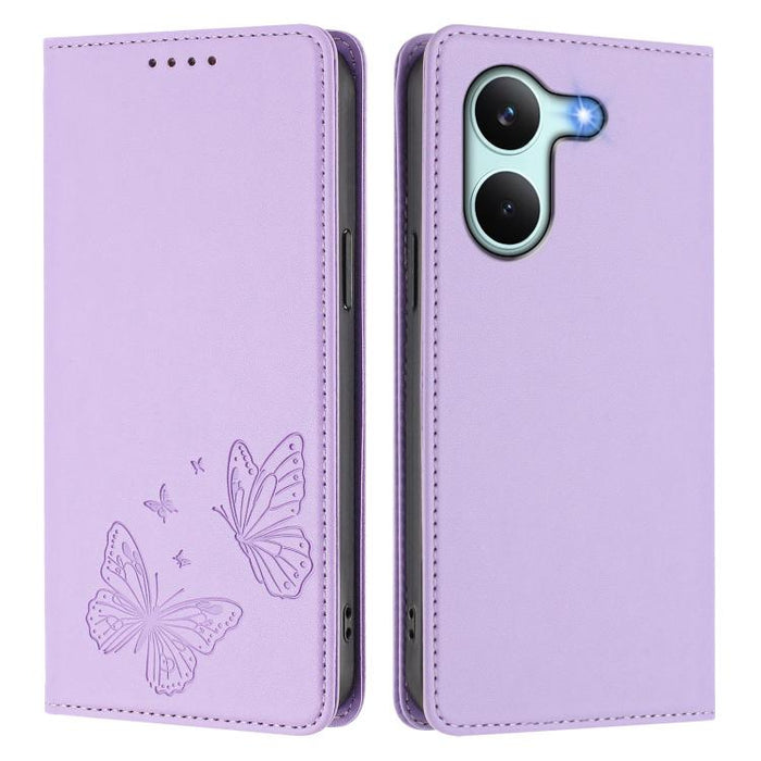 Funda para teléfono de cuero vegano con fuerte imán doble en forma de mariposa y protección RFID, For Xiaomi Poco X8 Pro 5G / Redmi Turbo 5 5G, For Xiaomi 17 Ultra, For Xiaomi Poco F8 Ultra 5G / Redmi K90 Pro Max, For Xiaomi Poco F8 Pro 5G / Redmi K90 ...