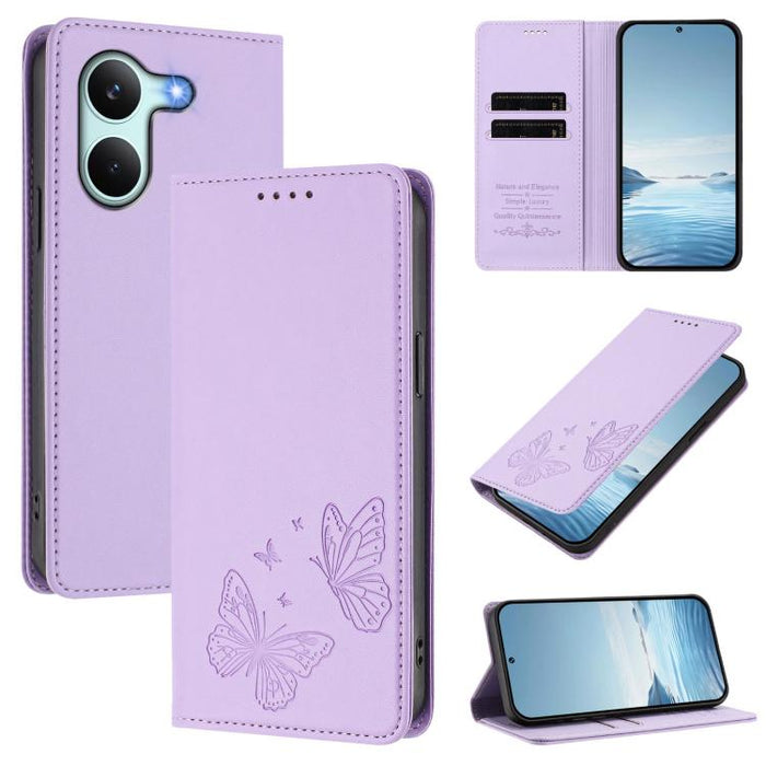 Funda para teléfono de cuero vegano con fuerte imán doble en forma de mariposa y protección RFID, For Xiaomi Poco X8 Pro 5G / Redmi Turbo 5 5G, For Xiaomi 17 Ultra, For Xiaomi Poco F8 Ultra 5G / Redmi K90 Pro Max, For Xiaomi Poco F8 Pro 5G / Redmi K90 ...