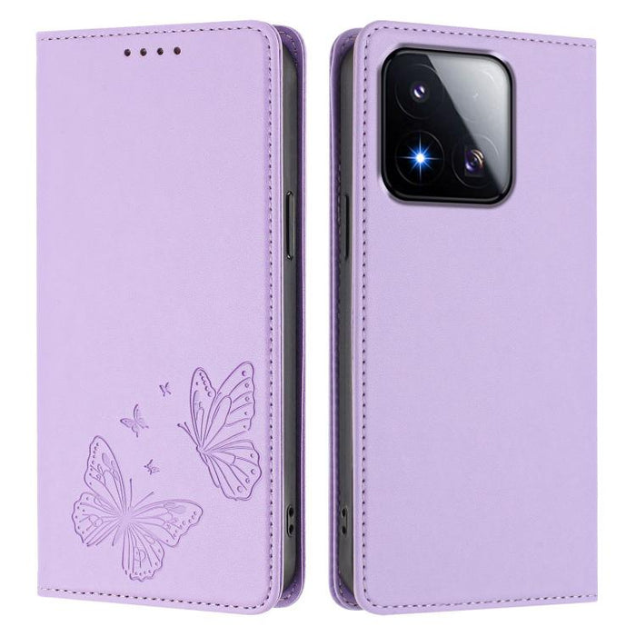 Funda para teléfono de cuero vegano con fuerte imán doble en forma de mariposa y protección RFID, For Xiaomi Poco X8 Pro 5G / Redmi Turbo 5 5G, For Xiaomi 17 Ultra, For Xiaomi Poco F8 Ultra 5G / Redmi K90 Pro Max, For Xiaomi Poco F8 Pro 5G / Redmi K90 ...