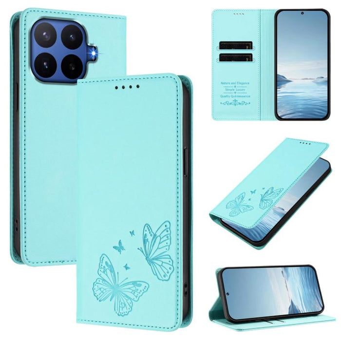 Funda para teléfono de cuero vegano con fuerte imán doble en forma de mariposa y protección RFID, For Xiaomi Poco X8 Pro 5G / Redmi Turbo 5 5G, For Xiaomi 17 Ultra, For Xiaomi Poco F8 Ultra 5G / Redmi K90 Pro Max, For Xiaomi Poco F8 Pro 5G / Redmi K90 ...