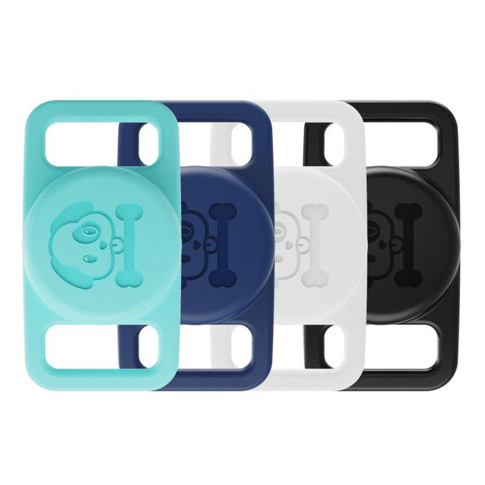 Funda protectora de silicona impermeable con diseño de collar para mascotas XDcase (4 unidades), 4PCS (Black White Blue Green), 4PCS (Pink Red Purple Yellow)