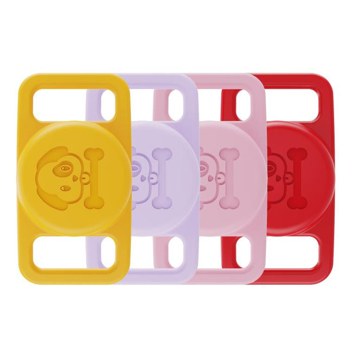 Funda protectora de silicona impermeable con diseño de collar para mascotas XDcase (4 unidades), 4PCS (Black White Blue Green), 4PCS (Pink Red Purple Yellow)