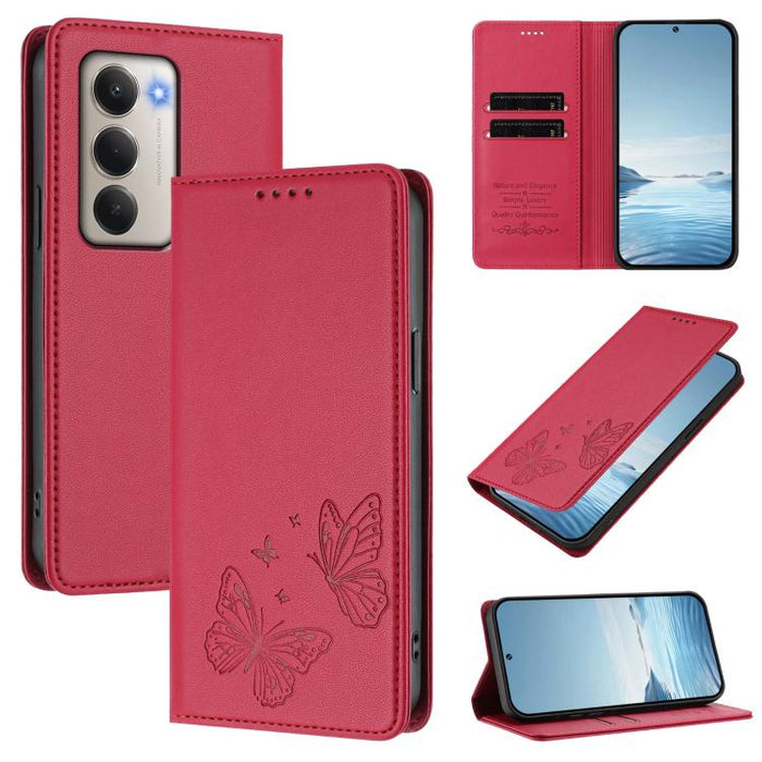 Funda para teléfono de cuero vegano con fuerte imán doble en forma de mariposa y protección RFID, For Redmi A7 Pro 171mm / Poco C85x 5G, For Redmi 15a 5G, For Redmi Turbo 5 Max 5G / Poco X8 Pro Max 5G, For Redmi Note 15 Pro+ 5G 163.3mm / Poco M8 Pro 5G...