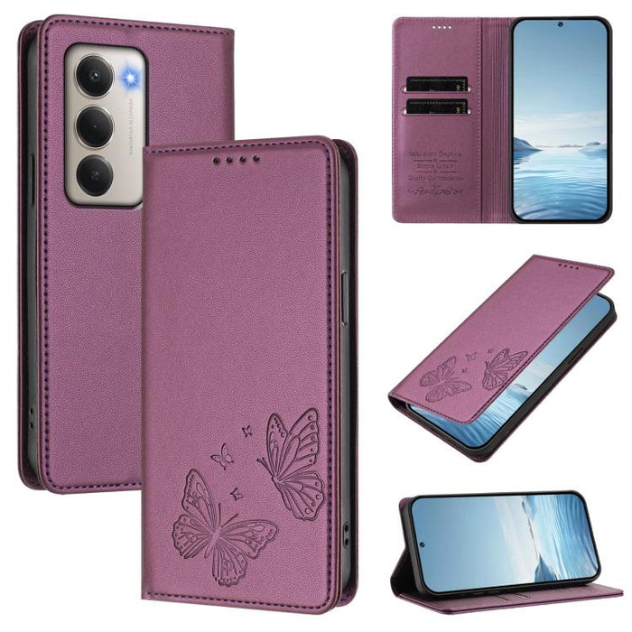 Funda para teléfono de cuero vegano con fuerte imán doble en forma de mariposa y protección RFID, For Redmi 15 5G / 4G EU 171mm, For Redmi 15C 5G / 4G Global 171mm / Poco C85 4G, For Redmi A5 4G 173.3mm, For Redmi A5 4G 171.7mm / Poco C71              ...