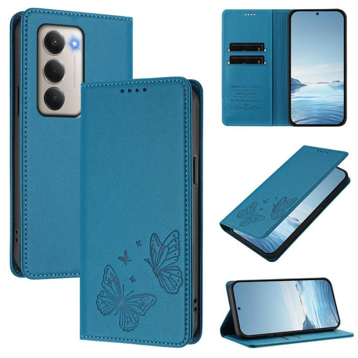 Funda para teléfono de cuero vegano con fuerte imán doble en forma de mariposa y protección RFID, For Redmi 15 5G / 4G EU 171mm, For Redmi 15C 5G / 4G Global 171mm / Poco C85 4G, For Redmi A5 4G 173.3mm, For Redmi A5 4G 171.7mm / Poco C71              ...