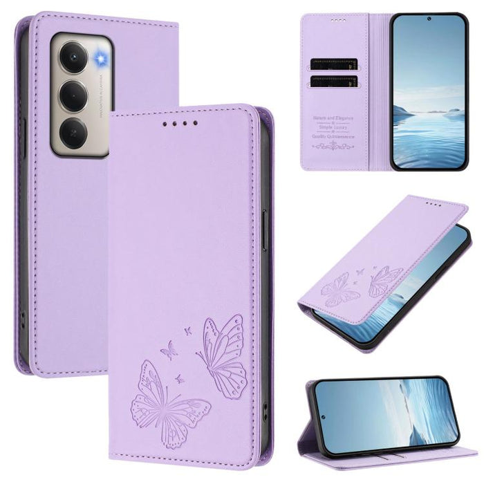 Funda para teléfono de cuero vegano con fuerte imán doble en forma de mariposa y protección RFID, For Redmi 15 5G / 4G EU 171mm, For Redmi 15C 5G / 4G Global 171mm / Poco C85 4G, For Redmi A5 4G 173.3mm, For Redmi A5 4G 171.7mm / Poco C71              ...