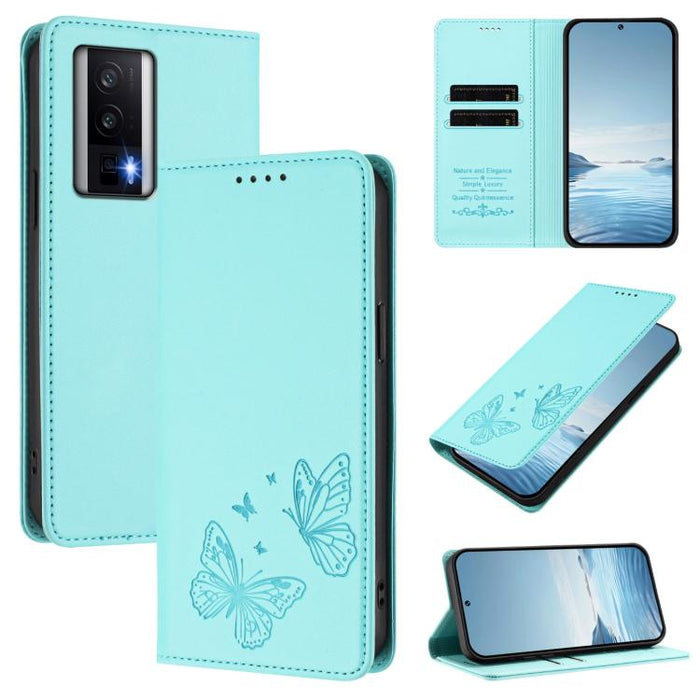 Funda para teléfono de cuero vegano con fuerte imán doble en forma de mariposa y protección RFID, For Redmi Note 12 Turbo / Poco F5, For Redmi K60 / K60 Pro / Poco F5 Pro, For Redmi Note 12 4G Global, For Redmi Note 12 Pro+ 5G / Note 12 Explorer       ...
