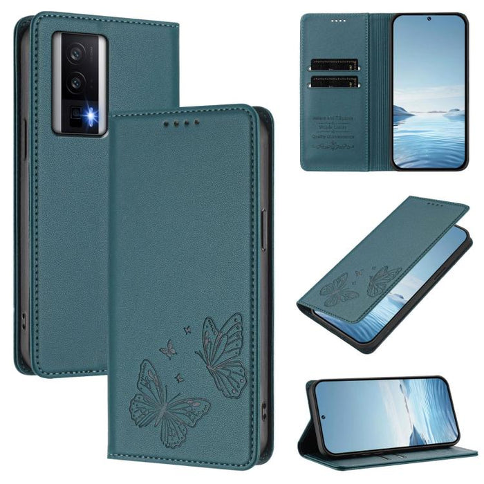 Funda para teléfono de cuero vegano con fuerte imán doble en forma de mariposa y protección RFID, For Redmi Note 12 Turbo / Poco F5, For Redmi K60 / K60 Pro / Poco F5 Pro, For Redmi Note 12 4G Global, For Redmi Note 12 Pro+ 5G / Note 12 Explorer       ...