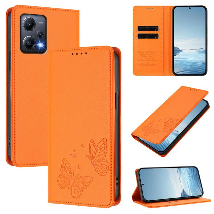 Funda para teléfono de cuero vegano con fuerte imán doble en forma de mariposa y protección RFID, For Redmi Note 12 Turbo / Poco F5, For Redmi K60 / K60 Pro / Poco F5 Pro, For Redmi Note 12 4G Global, For Redmi Note 12 Pro+ 5G / Note 12 Explorer       ...