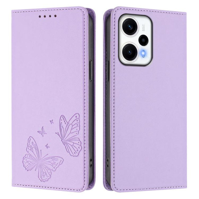 Funda para teléfono de cuero vegano con fuerte imán doble en forma de mariposa y protección RFID, For Redmi Note 12 Turbo / Poco F5, For Redmi K60 / K60 Pro / Poco F5 Pro, For Redmi Note 12 4G Global, For Redmi Note 12 Pro+ 5G / Note 12 Explorer       ...