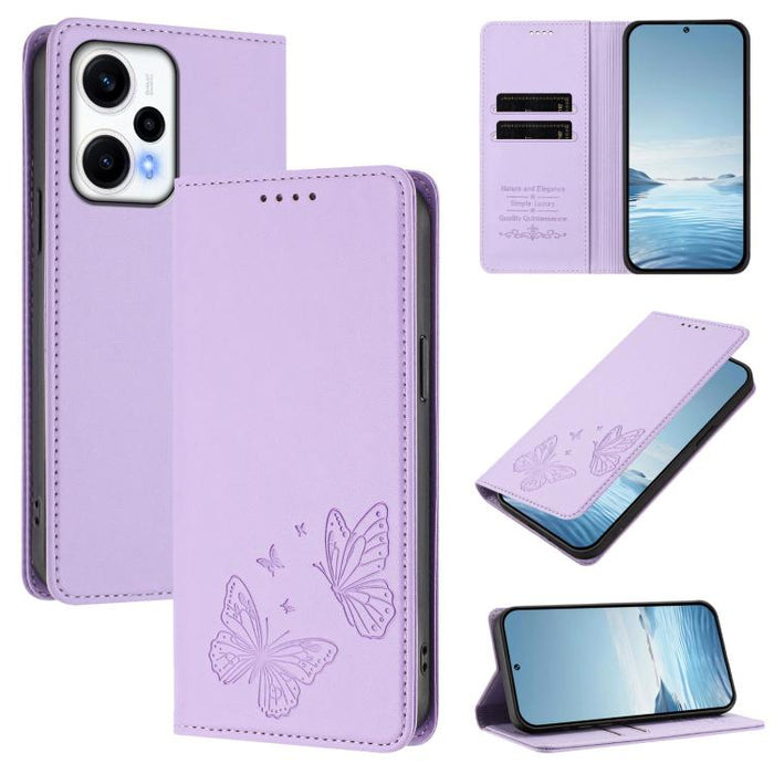 Funda para teléfono de cuero vegano con fuerte imán doble en forma de mariposa y protección RFID, For Redmi Note 12 Turbo / Poco F5, For Redmi K60 / K60 Pro / Poco F5 Pro, For Redmi Note 12 4G Global, For Redmi Note 12 Pro+ 5G / Note 12 Explorer       ...