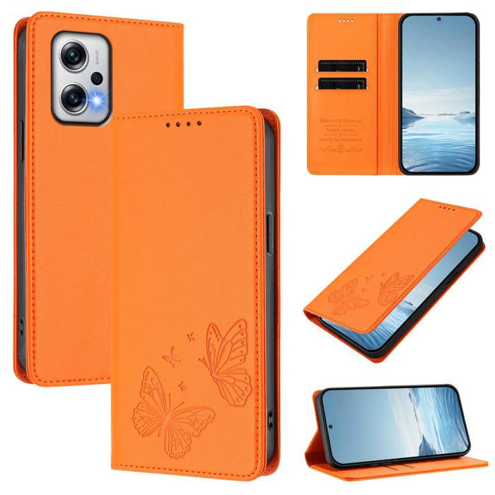 Funda para teléfono de cuero vegano con fuerte imán doble en forma de mariposa y protección RFID, For Redmi Note 12 Turbo / Poco F5, For Redmi K60 / K60 Pro / Poco F5 Pro, For Redmi Note 12 4G Global, For Redmi Note 12 Pro+ 5G / Note 12 Explorer       ...