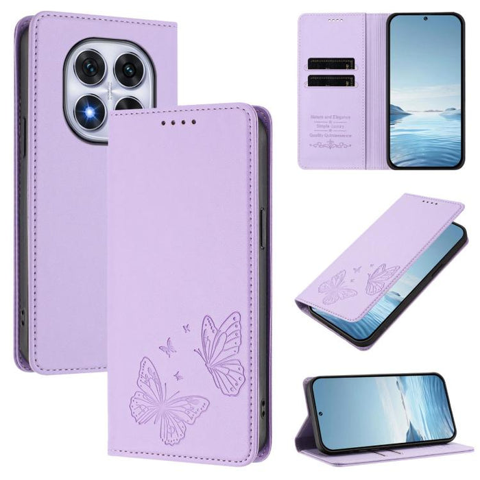 Funda para teléfono de cuero vegano con fuerte imán doble en forma de mariposa y protección RFID, For Redmi 15 5G / 4G EU 171mm, For Redmi 15C 5G / 4G Global 171mm / Poco C85 4G, For Redmi A5 4G 173.3mm, For Redmi A5 4G 171.7mm / Poco C71              ...