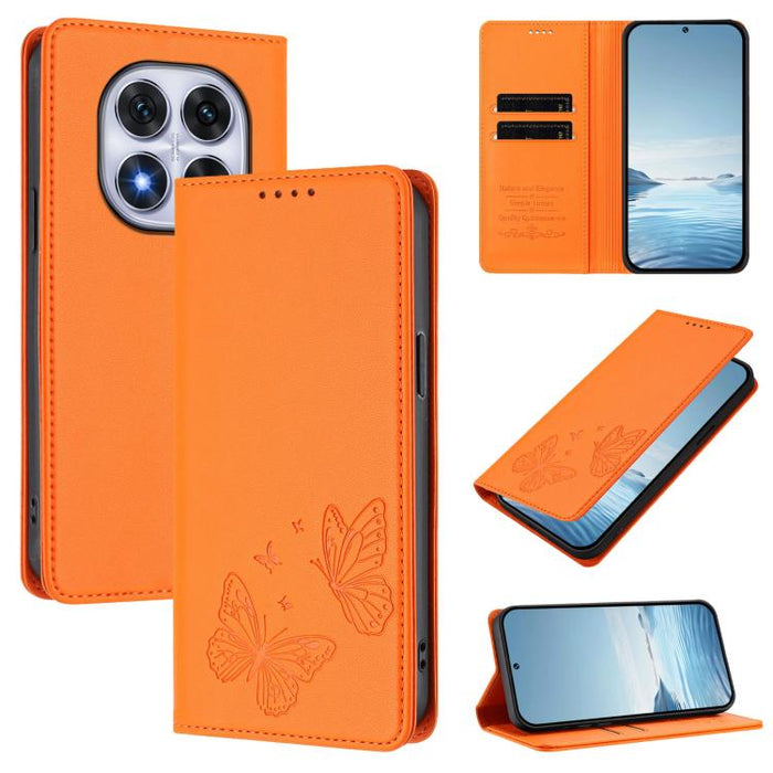 Funda para teléfono de cuero vegano con fuerte imán doble en forma de mariposa y protección RFID, For Redmi 15 5G / 4G EU 171mm, For Redmi 15C 5G / 4G Global 171mm / Poco C85 4G, For Redmi A5 4G 173.3mm, For Redmi A5 4G 171.7mm / Poco C71              ...