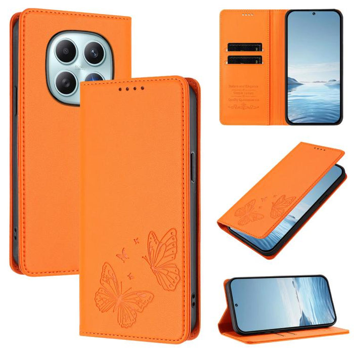 Funda para teléfono de cuero vegano con fuerte imán doble en forma de mariposa y protección RFID, For Redmi A7 Pro 171mm / Poco C85x 5G, For Redmi 15a 5G, For Redmi Turbo 5 Max 5G / Poco X8 Pro Max 5G, For Redmi Note 15 Pro+ 5G 163.3mm / Poco M8 Pro 5G...