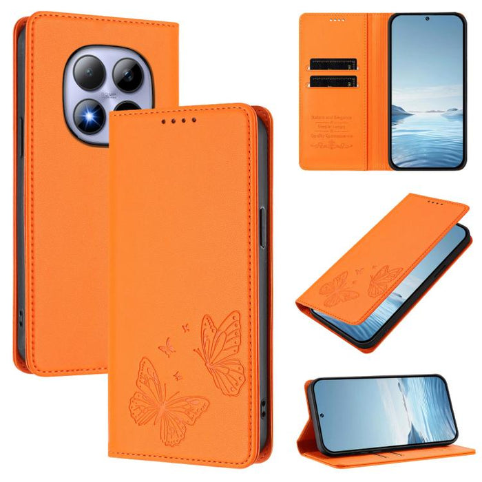 Funda para teléfono de cuero vegano con fuerte imán doble en forma de mariposa y protección RFID, For Redmi A7 Pro 171mm / Poco C85x 5G, For Redmi 15a 5G, For Redmi Turbo 5 Max 5G / Poco X8 Pro Max 5G, For Redmi Note 15 Pro+ 5G 163.3mm / Poco M8 Pro 5G...