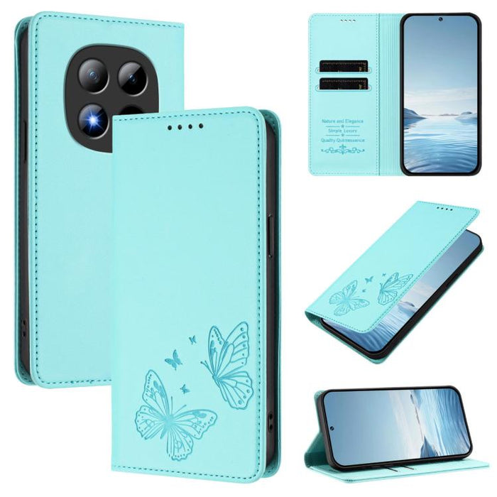 Funda para teléfono de cuero vegano con fuerte imán doble en forma de mariposa y protección RFID, For Redmi A7 Pro 171mm / Poco C85x 5G, For Redmi 15a 5G, For Redmi Turbo 5 Max 5G / Poco X8 Pro Max 5G, For Redmi Note 15 Pro+ 5G 163.3mm / Poco M8 Pro 5G...