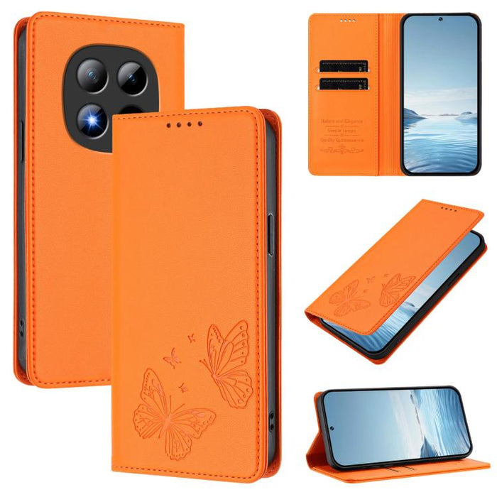 Funda para teléfono de cuero vegano con fuerte imán doble en forma de mariposa y protección RFID, For Redmi A7 Pro 171mm / Poco C85x 5G, For Redmi 15a 5G, For Redmi Turbo 5 Max 5G / Poco X8 Pro Max 5G, For Redmi Note 15 Pro+ 5G 163.3mm / Poco M8 Pro 5G...