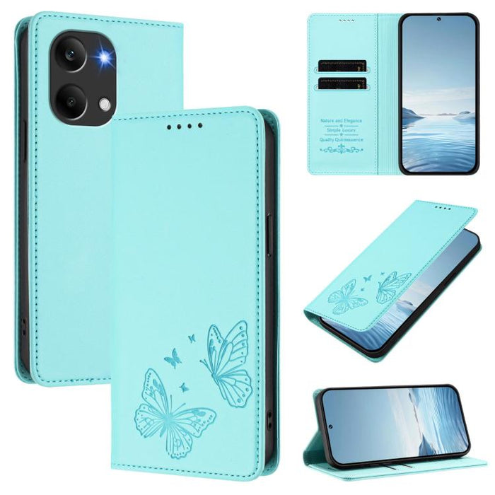 Funda para teléfono de cuero vegano con fuerte imán doble en forma de mariposa y protección RFID, For Redmi A7 Pro 171mm / Poco C85x 5G, For Redmi 15a 5G, For Redmi Turbo 5 Max 5G / Poco X8 Pro Max 5G, For Redmi Note 15 Pro+ 5G 163.3mm / Poco M8 Pro 5G...