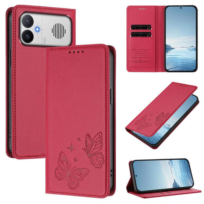 Funda para teléfono de cuero vegano con fuerte imán doble en forma de mariposa y protección RFID, For Redmi A7 Pro 171mm / Poco C85x 5G, For Redmi 15a 5G, For Redmi Turbo 5 Max 5G / Poco X8 Pro Max 5G, For Redmi Note 15 Pro+ 5G 163.3mm / Poco M8 Pro 5G...