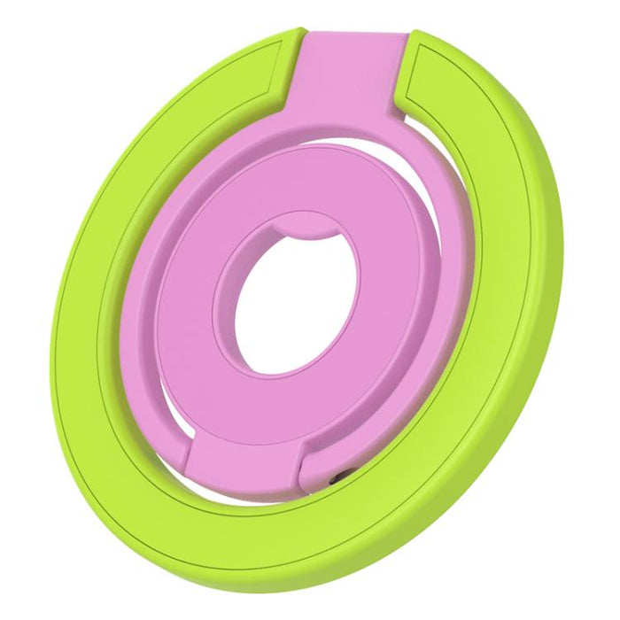 Soporte magnético multifuncional para teléfono con hebilla de anillo y diseño de colores contrastantes, rotación de 360 grados.