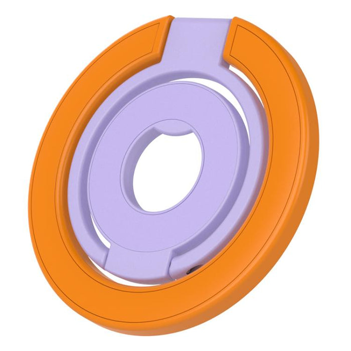 Soporte magnético multifuncional para teléfono con hebilla de anillo y diseño de colores contrastantes, rotación de 360 grados.