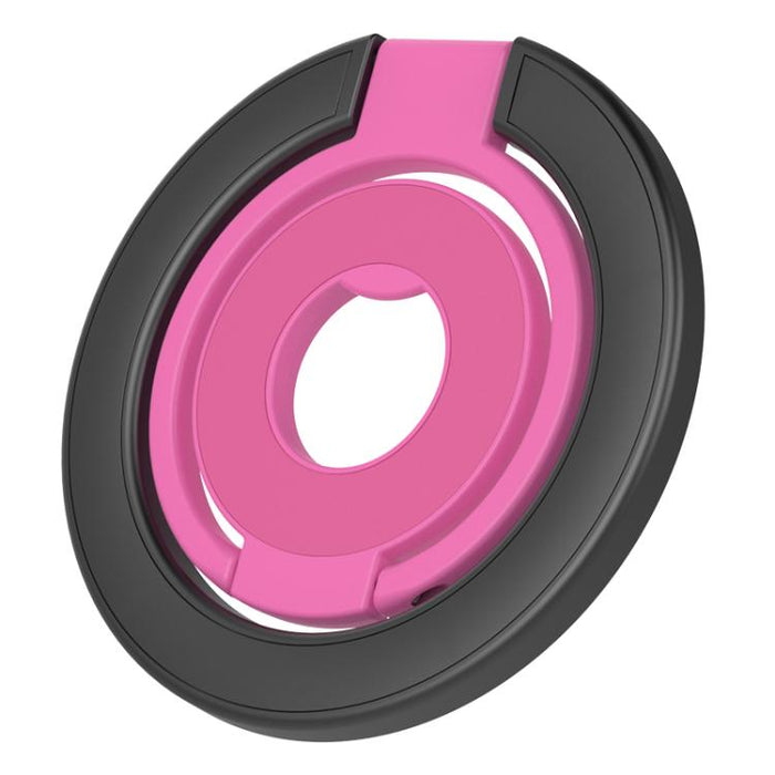 Soporte magnético multifuncional para teléfono con hebilla de anillo y diseño de colores contrastantes, rotación de 360 grados.