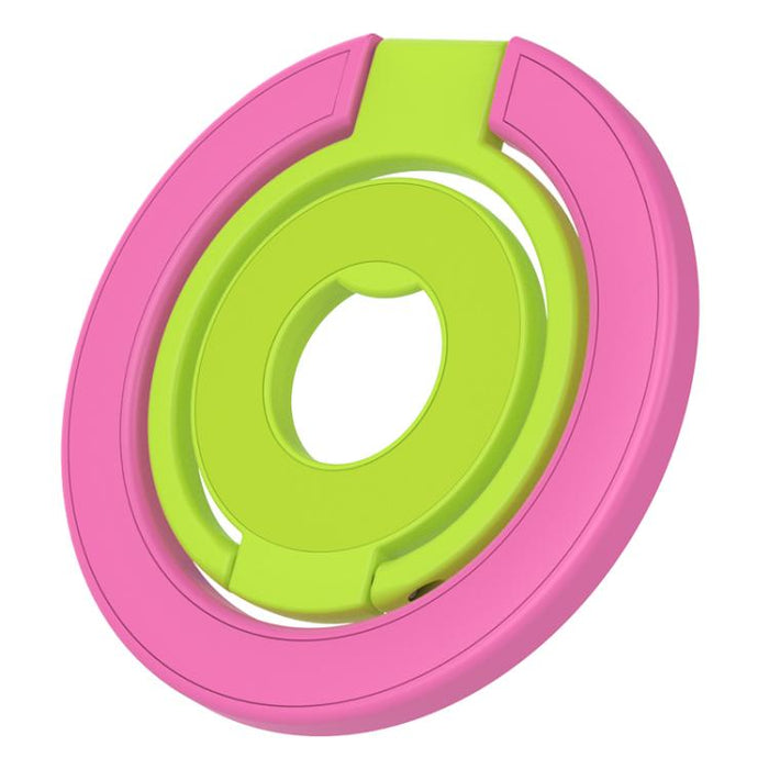 Soporte magnético multifuncional para teléfono con hebilla de anillo y diseño de colores contrastantes, rotación de 360 grados.