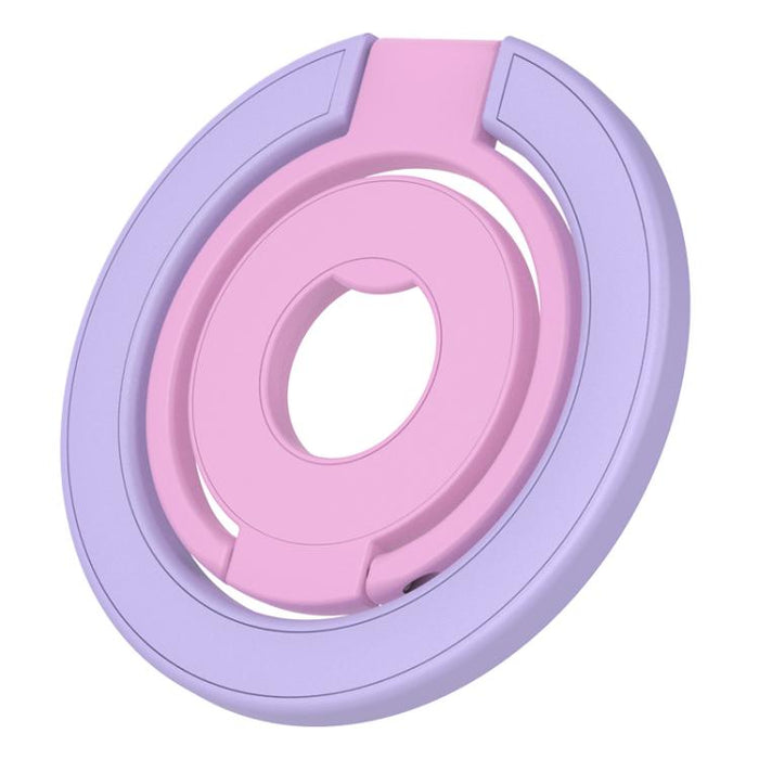 Soporte magnético multifuncional para teléfono con hebilla de anillo y diseño de colores contrastantes, rotación de 360 grados.
