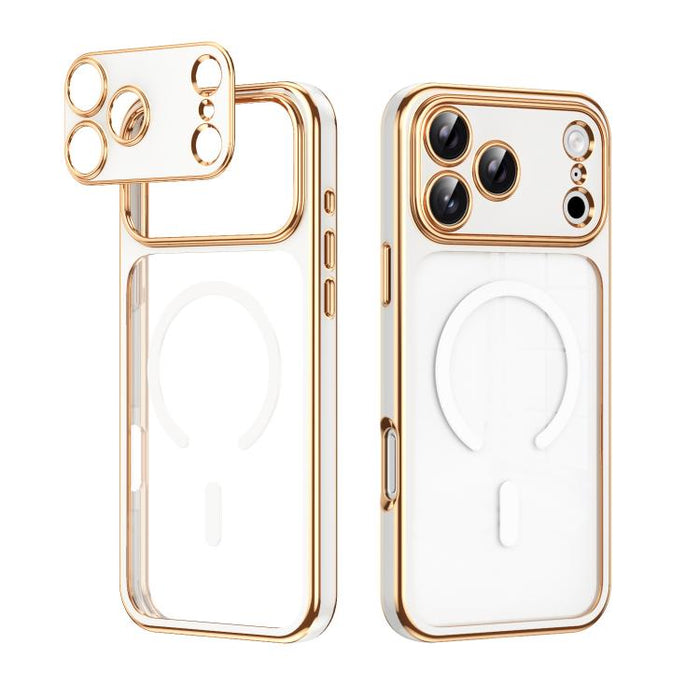 Funda magnética a prueba de golpes para teléfono, fabricada en TPU bicolor con revestimiento electrochapado y lente desmontable., For iPhone 17 Pro Max, For iPhone 17 Pro