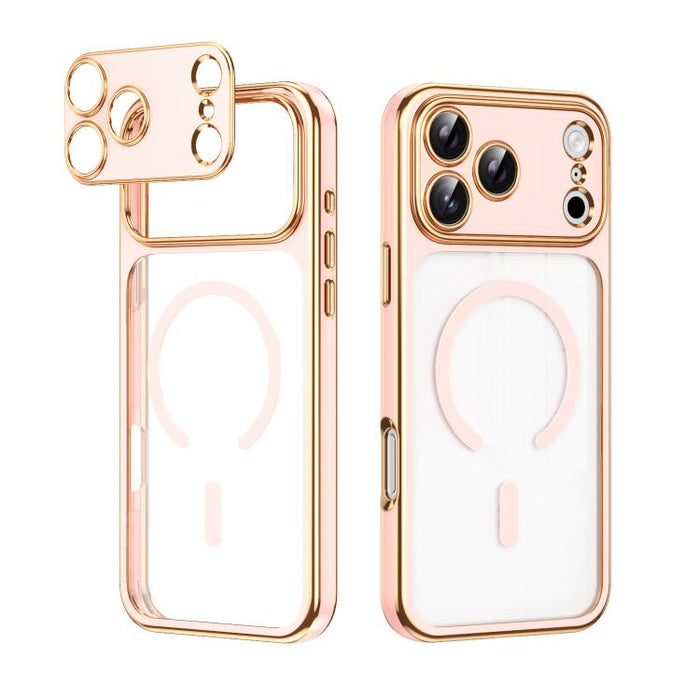 Funda magnética a prueba de golpes para teléfono, fabricada en TPU bicolor con revestimiento electrochapado y lente desmontable., For iPhone 17 Pro Max, For iPhone 17 Pro