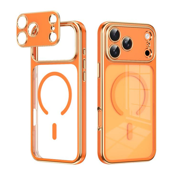 Funda magnética a prueba de golpes para teléfono, fabricada en TPU bicolor con revestimiento electrochapado y lente desmontable., For iPhone 17 Pro Max, For iPhone 17 Pro