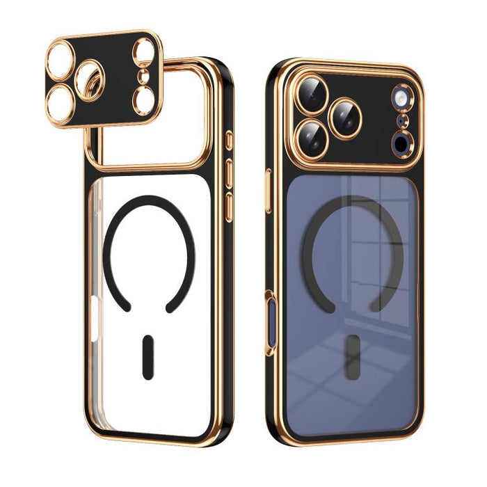 Funda magnética a prueba de golpes para teléfono, fabricada en TPU bicolor con revestimiento electrochapado y lente desmontable., For iPhone 17 Pro Max, For iPhone 17 Pro